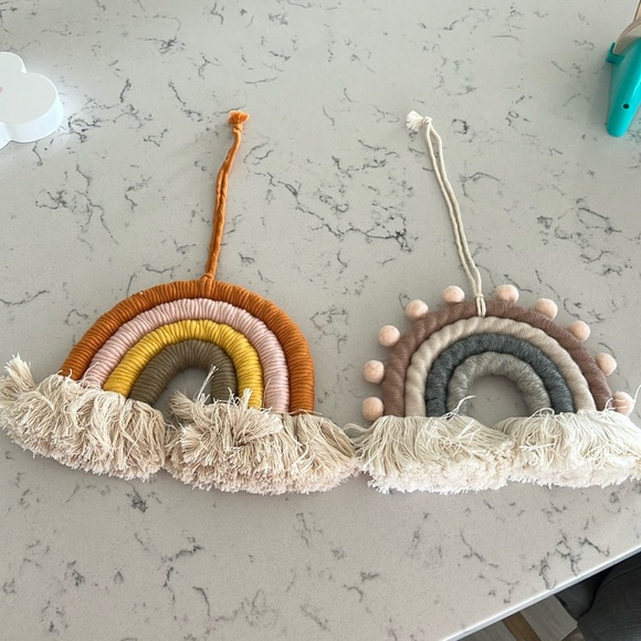 Wall Hanging Macrame Woven Rainbows - Picture 1 of 5